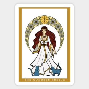 The Norse Goddess Freya Tarot Card Sticker